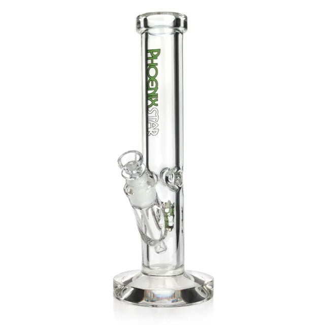 Phoenix Star: 9mm Thick 12" Straight Tube Glass Bong (PHX878)