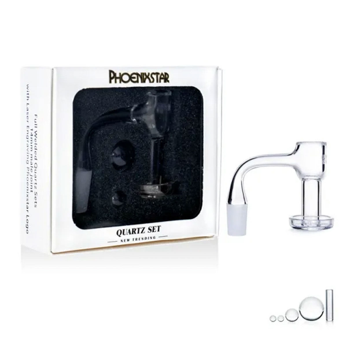 Phoenix Star: 14mm Male Full Weld Terp Slurper Banger Set - (PQN003)