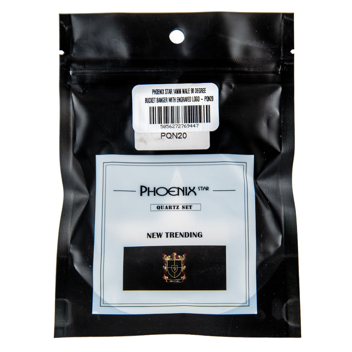 Phoenix Star: 14mm Male 90° Bucket Banger With Engraved Logo - (PQN20)