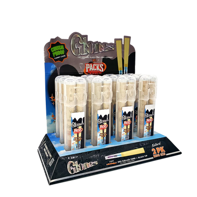 Packs x Glones Glass Tip Cones - Natural - King Size - 12ct | PROMO PRICE