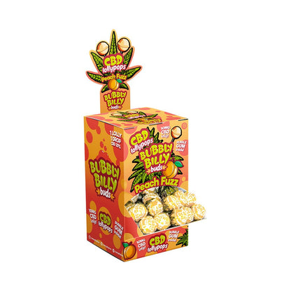 Multitrance Bubbly Billy Buds CBD Peach Fuzz Lollypops (100 pcs)