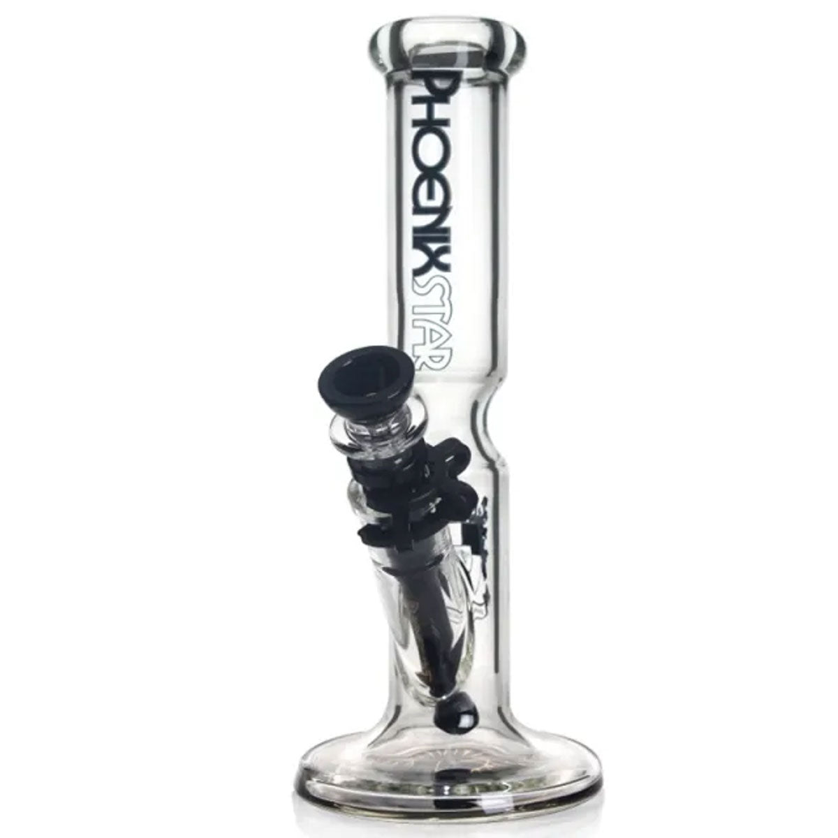 Phoenix Star: 10" Wide Base Straight Glass Bong - (PHX02)