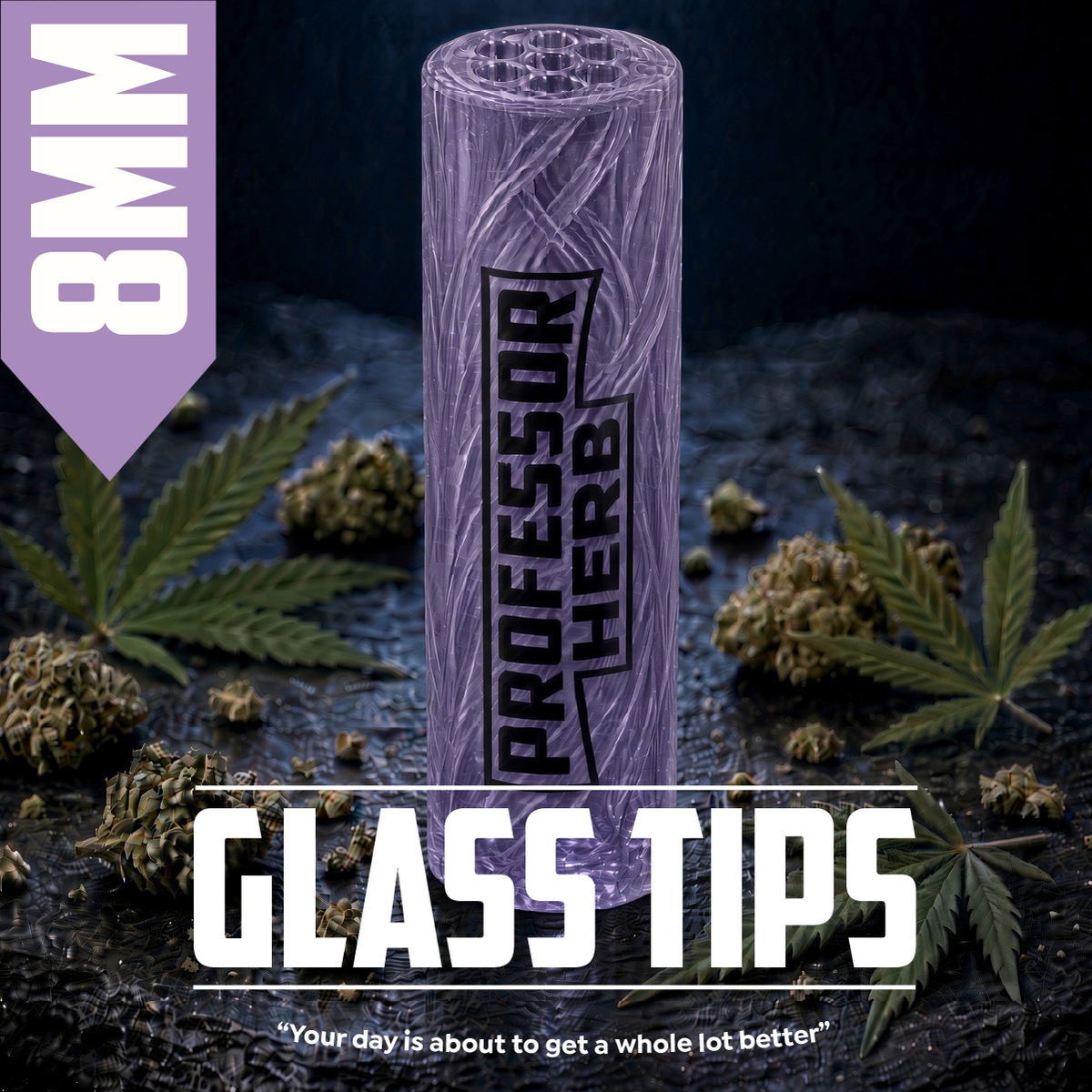 Professor Herb: 8mm Clear Glass Tips