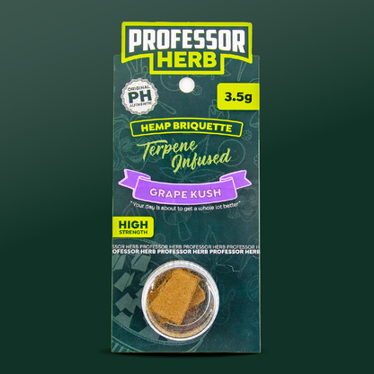 Professor Herb Hemp Briquette Hash 3.5g Grape Kush