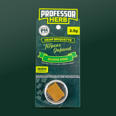 Professor Herb Hemp Briquette Hash 3.5g Guava Dog