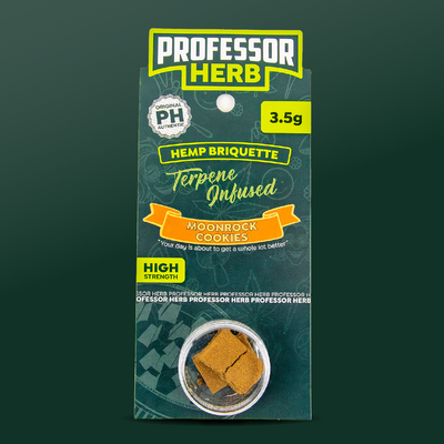 Professor Herb Hemp Briquette Hash 3.5g Moonrock Cookies