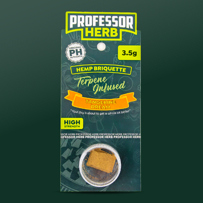 Professor Herb Hemp Briquette Hash 3.5g Tangerine Dream