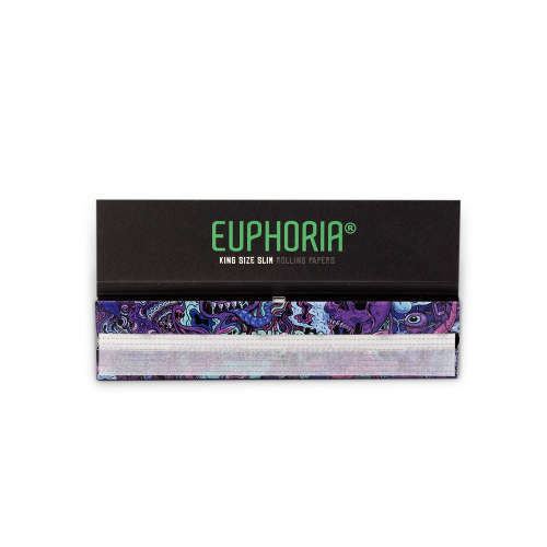 Euphoria King Size Slim Rolling Papers - Psychedelic (Full Box)