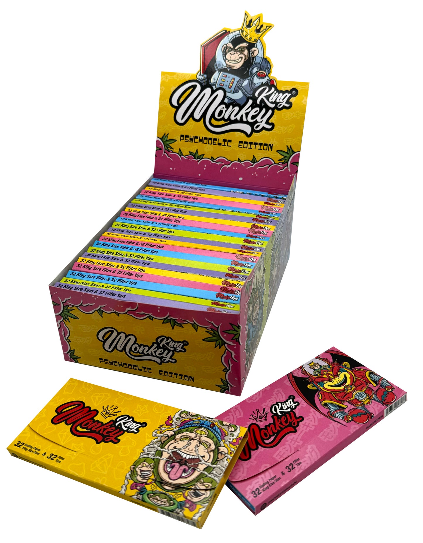 Monkey King Combi Pack Papers & Tips: Psychedelic (24 Pack)