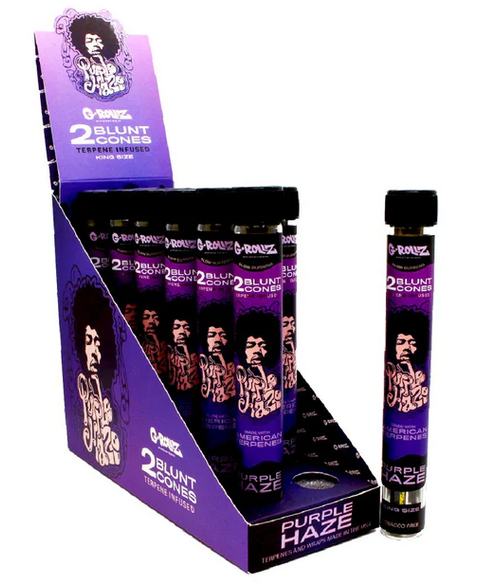G-Rollz Terpene Infused Blunt Cones - Purple Haze (12 pcs)