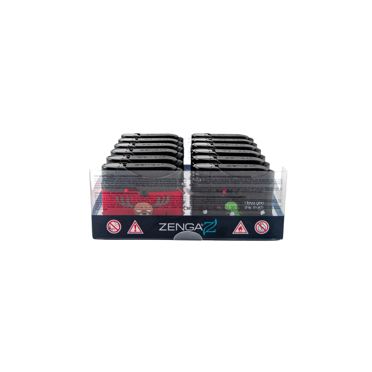 Zengaz Zl-6 Rubberized Quadro Jet Lighters (12 Pack)