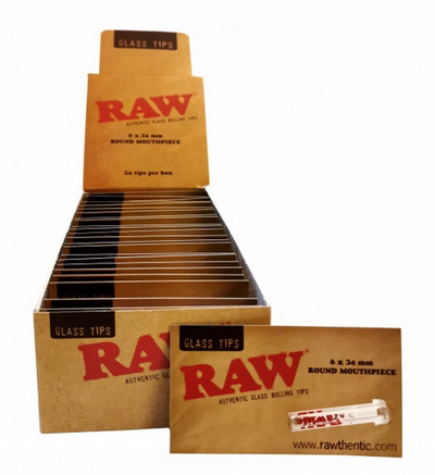 RAW Glass Rolling Tips with Round Mouthpiece