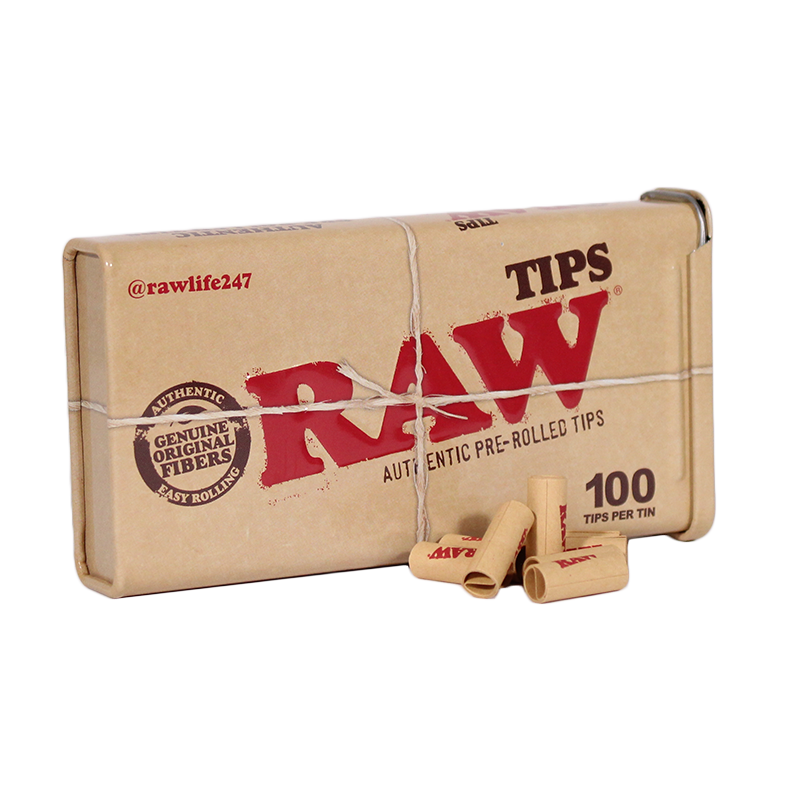 RAW Pre-Rolled Tips in Tin (600 pcs)