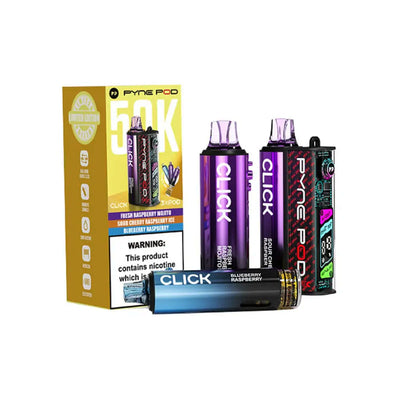 Pyne Pod Click 50K Pod Kits: Raspberry Edition – 20mg