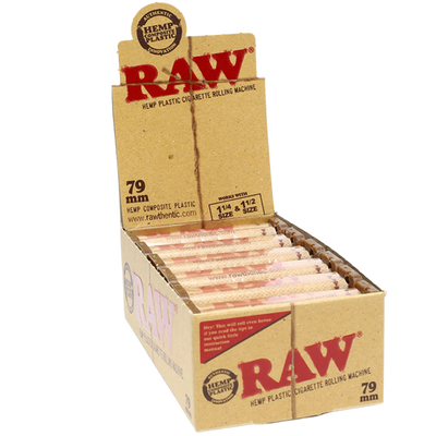 Raw Hemp Plastic Rolling Machine 79mm (12 Pack)