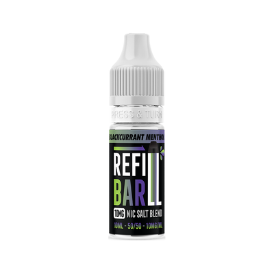 Refill Bar Salts Blackcurrant Menthol 10ml 50vg - (Pack Of 10)