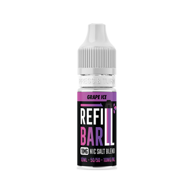 Refill Bar Salts Grape Ice 10ml 50vg - (Pack Of 10)