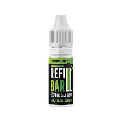 Refill Bar Salts Lemon Lime Ice 10ml 50vg - (Pack Of 10)