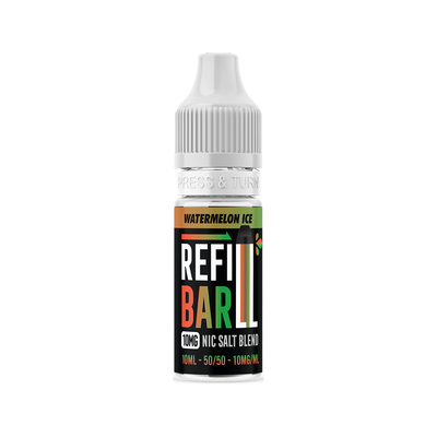 Refill Bar Salts Watermelon Ice 10ml 50vg - (Pack Of 10)
