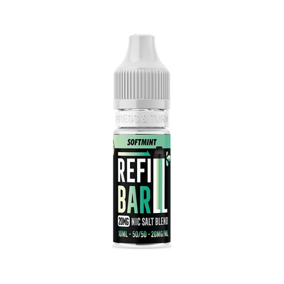Refill Bar Salts Softmint 10ml 50vg - (Pack Of 10)