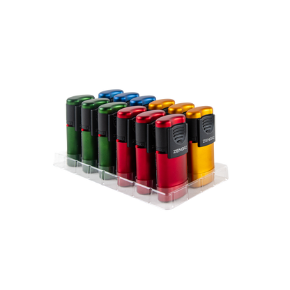 Zengaz Zl-5 Metallic Slider Jet Lighters (12 Pack)