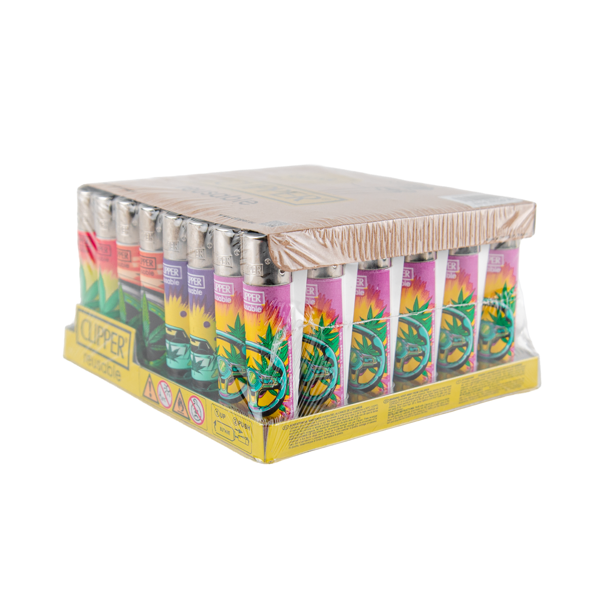 Clipper Super Car Leaves LB Lighters (48 Pack)