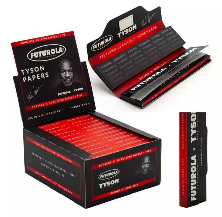 Tyson 2.0 x Futurola - King Size Rolling Papers + Tips (Full Box)
