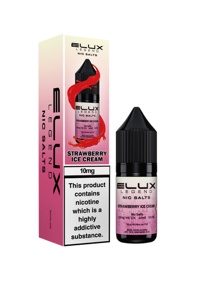 Elux Legend Nic Salts: Strawberry Ice Cream - 20mg (10 Pack)