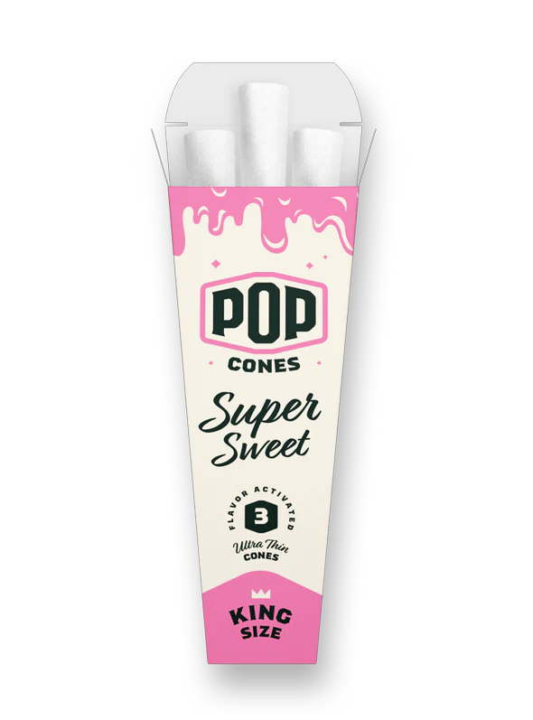 POP King Size Ultra Thin Pre Rolled Cones - Super Sweet (Full Box)