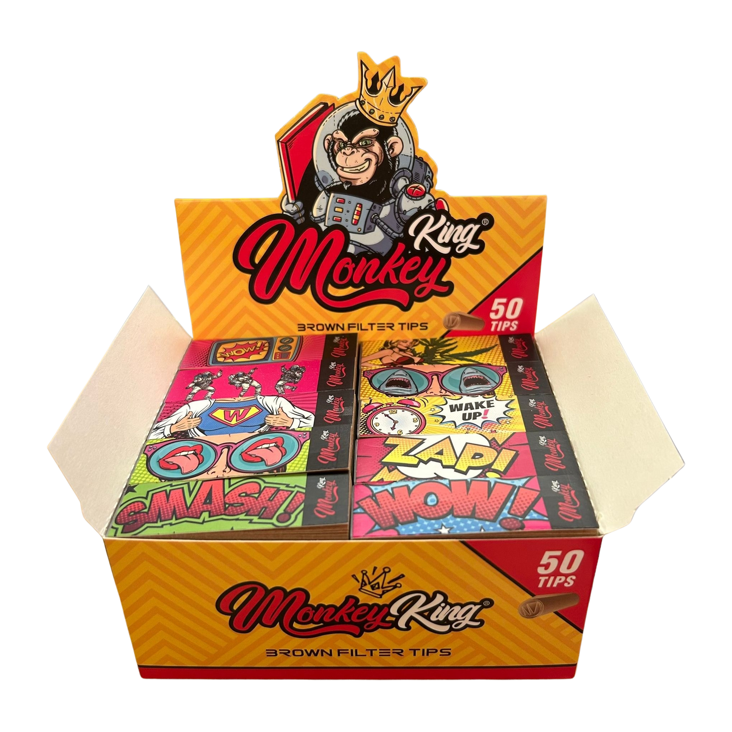 Monkey King Card Filter Tips: Unbleached (50 Pack)