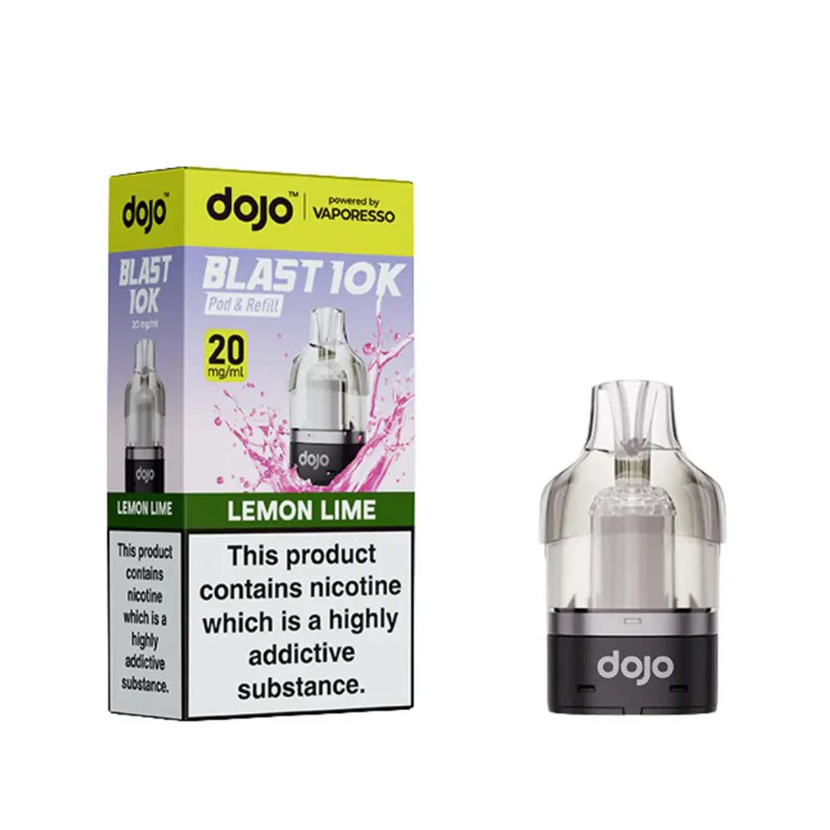 Vaporesso Dojo Blast 10K Pod Refills: Lemon Lime - 20mg