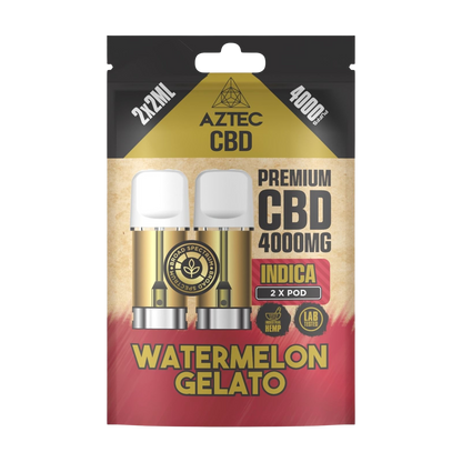 Aztec CBD Premium CBD Pods 4000mg 2x2ml - Watermelon Gelato
