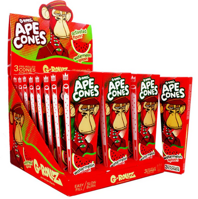 G-Rollz Ape King Size Pre-Rolled Cones - Watermelon Splash (24 pcs)