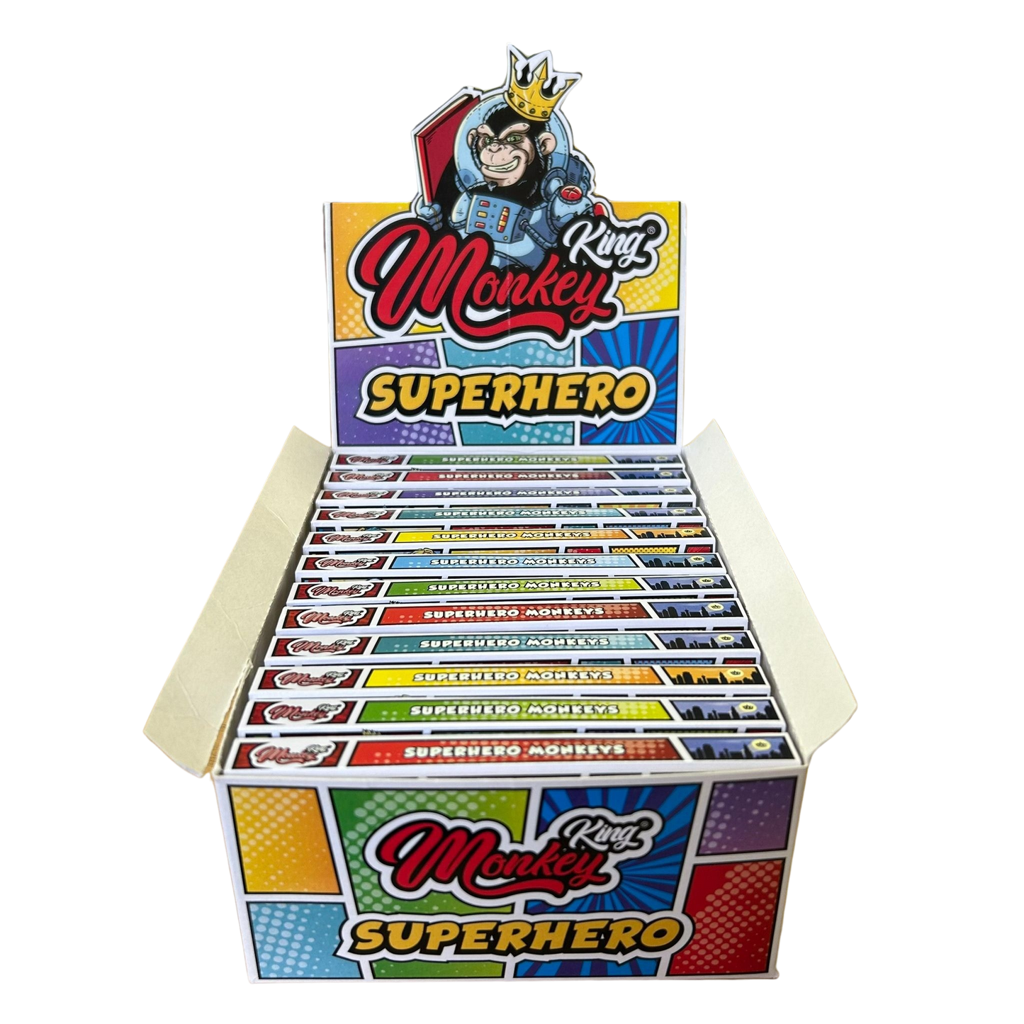 Monkey King Rolling Papers & Tips: Superhero Ed. - King Size (24 Pack)