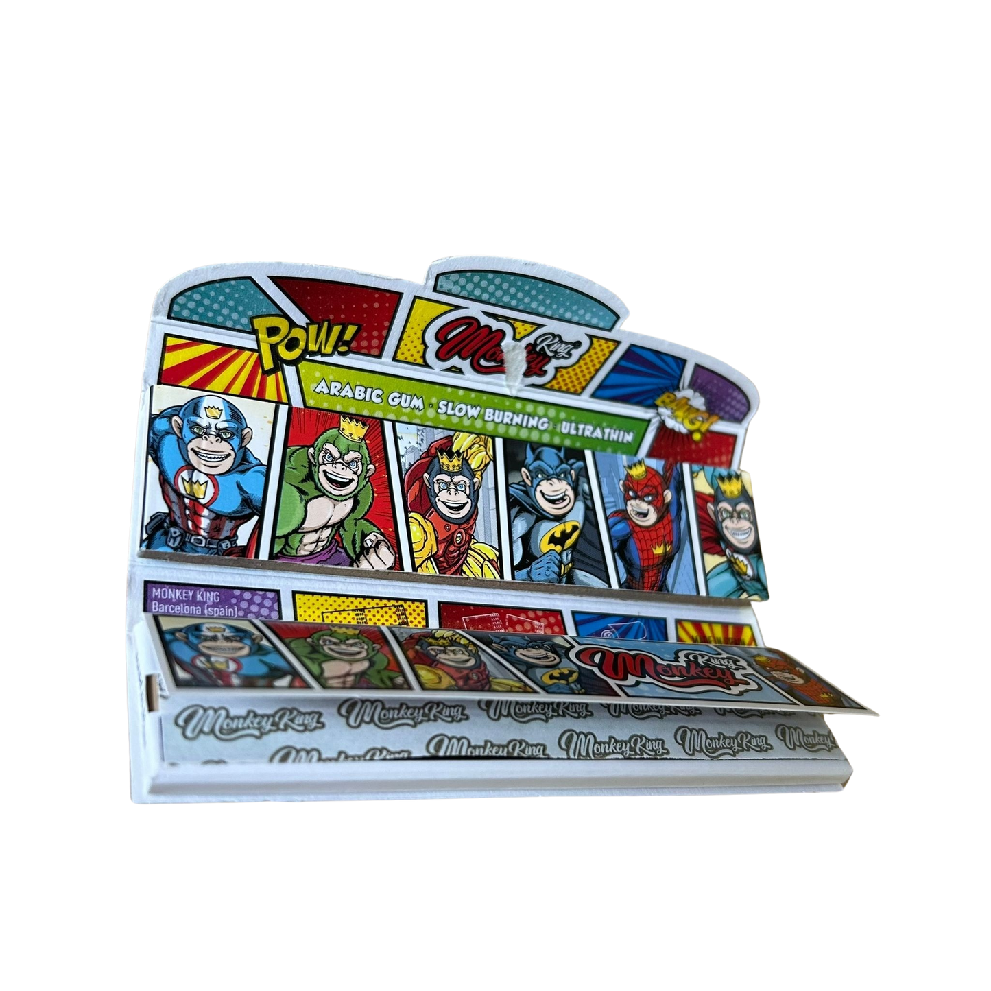 Monkey King Rolling Papers & Tips: Superhero Ed. - King Size (24 Pack)