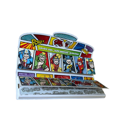Monkey King Rolling Papers & Tips: Superhero Ed. - King Size (24 Pack)
