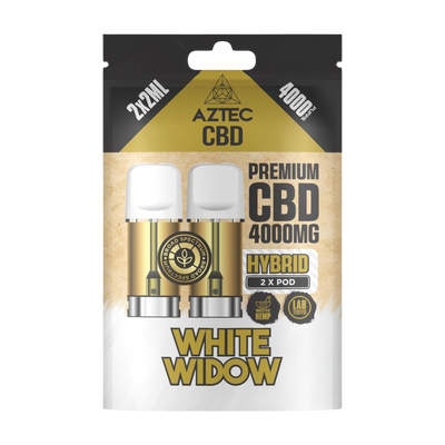 Aztec CBD Premium CBD Pods 4000mg 2x2ml - White Widow