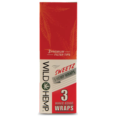 CDU Wild Hemp: 3 Hemp Wraps - Sweetz (20 Pack)