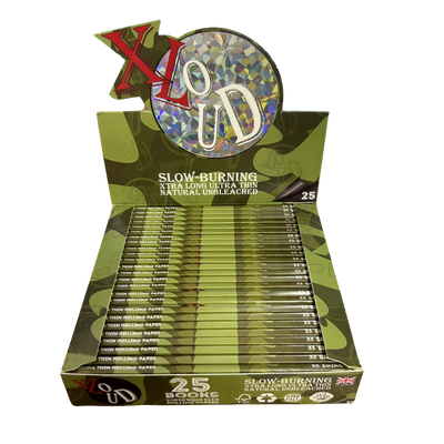Loud Ldn XLoud Rolling Papers: Natural Unbleached - Xtra Long (24 Pack)