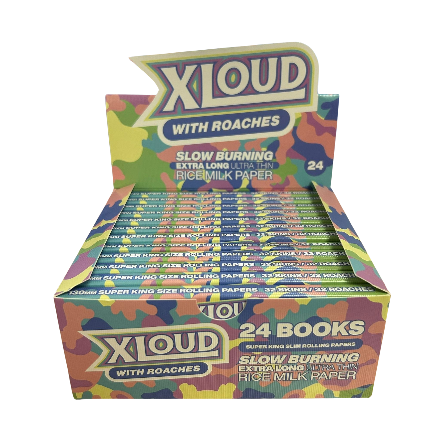 Loud Ldn XLoud Rolling Papers & Tips: Rice Milk - Extra Long (24 Pack)