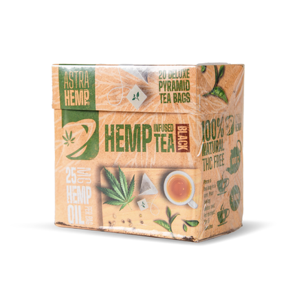 Astra Hemp Pyramid Hemp Tea Bags: Black Tea (20 Pack)