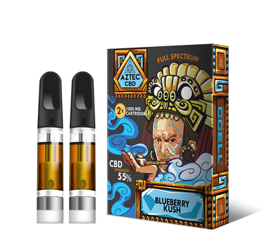 Aztec 55% CBD Cartridges-2 Pack - Blueberry Kush