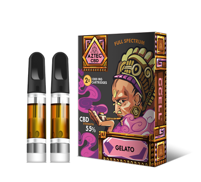 Aztec 55% CBD Cartridges-2 Pack - Gelato