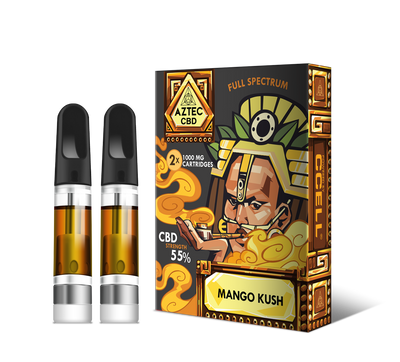 Aztec 55% CBD Cartridges-2 Pack - Mango Kush