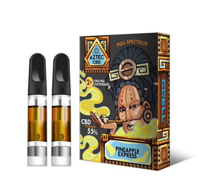 Aztec 55% CBD Cartridges-2 Pack - Pineapple Express