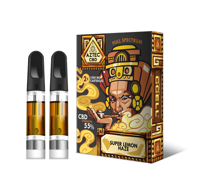 Aztec 55% CBD Cartridges-2 Pack - Super Lemon Haze