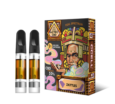Aztec 55% CBD Cartridges-2 Pack - Zkittlez