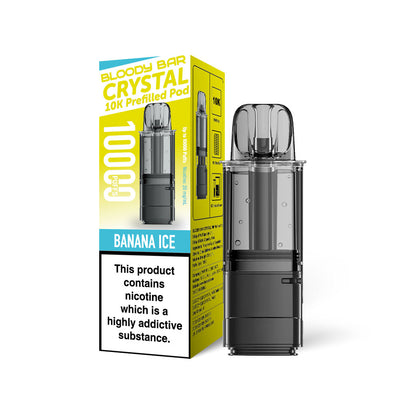 Bloody Bar Crystal 10K Refill Pods: Banana Ice - 20mg