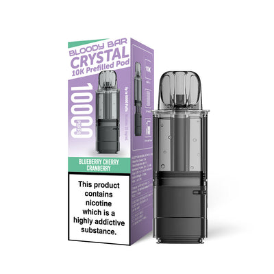 Bloody Bar Crystal 10K Refill Pods: Blueberry Cherry Cranberry - 20mg