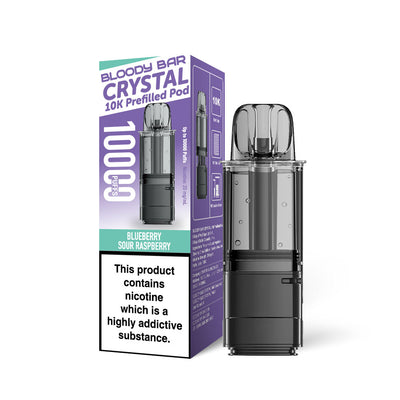 Bloody Bar Crystal 10K Refill Pods: Blueberry Sour Raspberry - 20mg